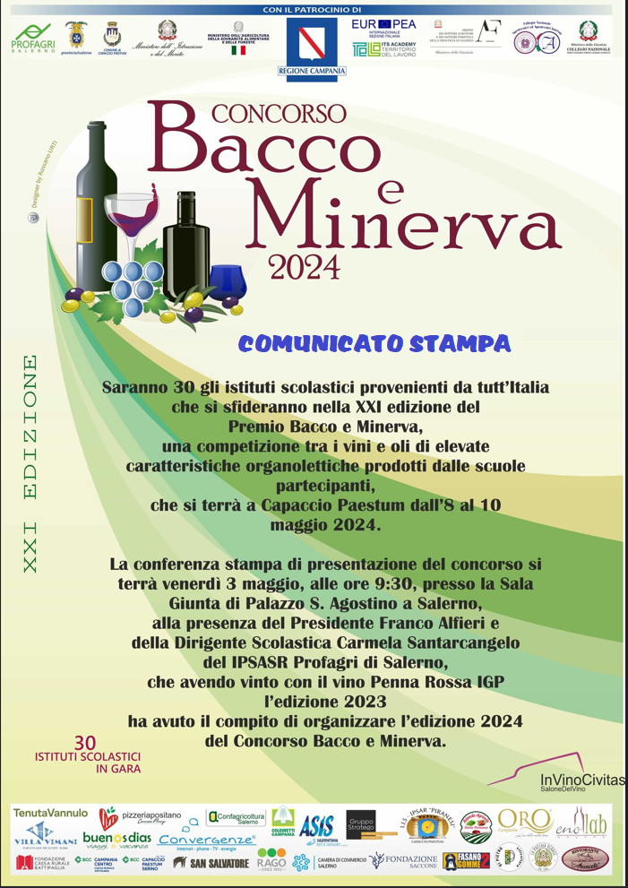 Comunicato stampa: XXI edizione di Bacco e Minerva